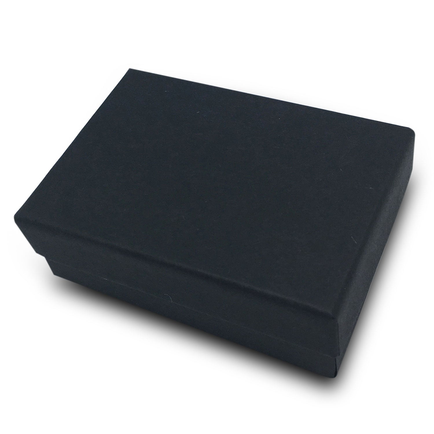 3 1/4" x2 1/4"x 1"H Black Cotton Filled Paper Box