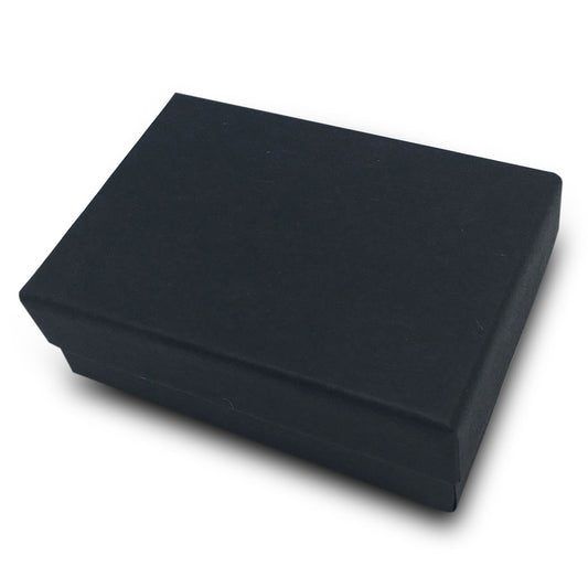 3 1/4" x2 1/4"x 1"H Black Cotton Filled Paper Box