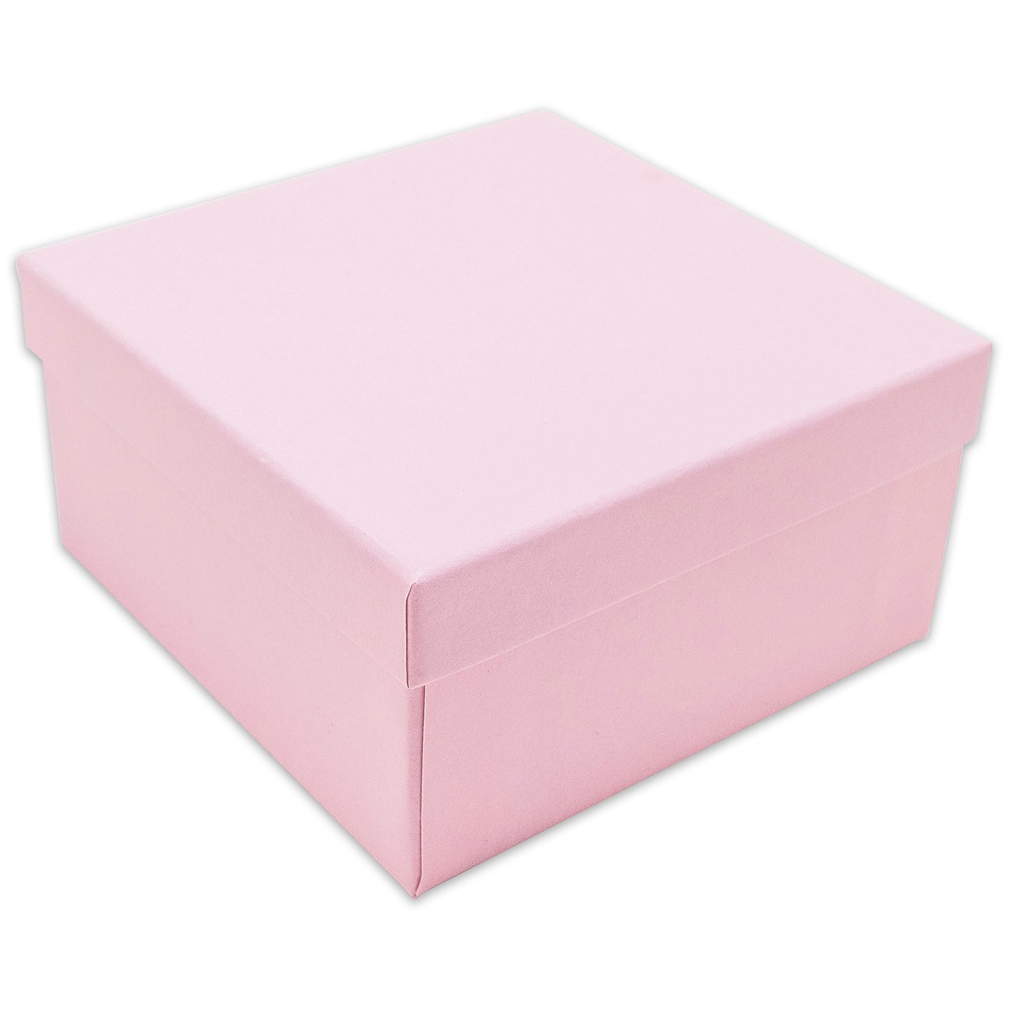 3 3/4" x 3 3/4" x 2" Pink Cotton Filled Paper Box
