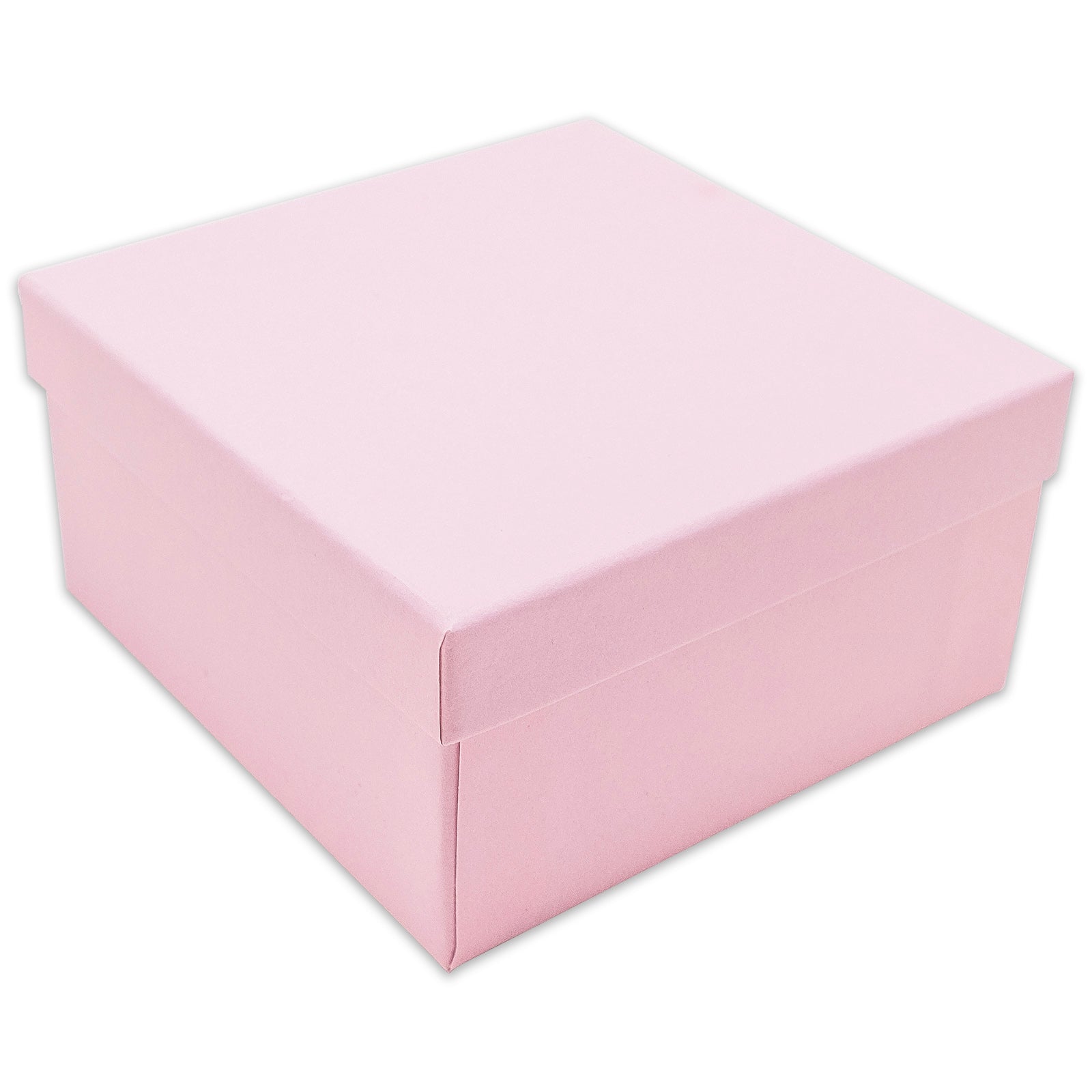 3 3/4" x 3 3/4" x 2" Pink Cotton Filled Paper Box