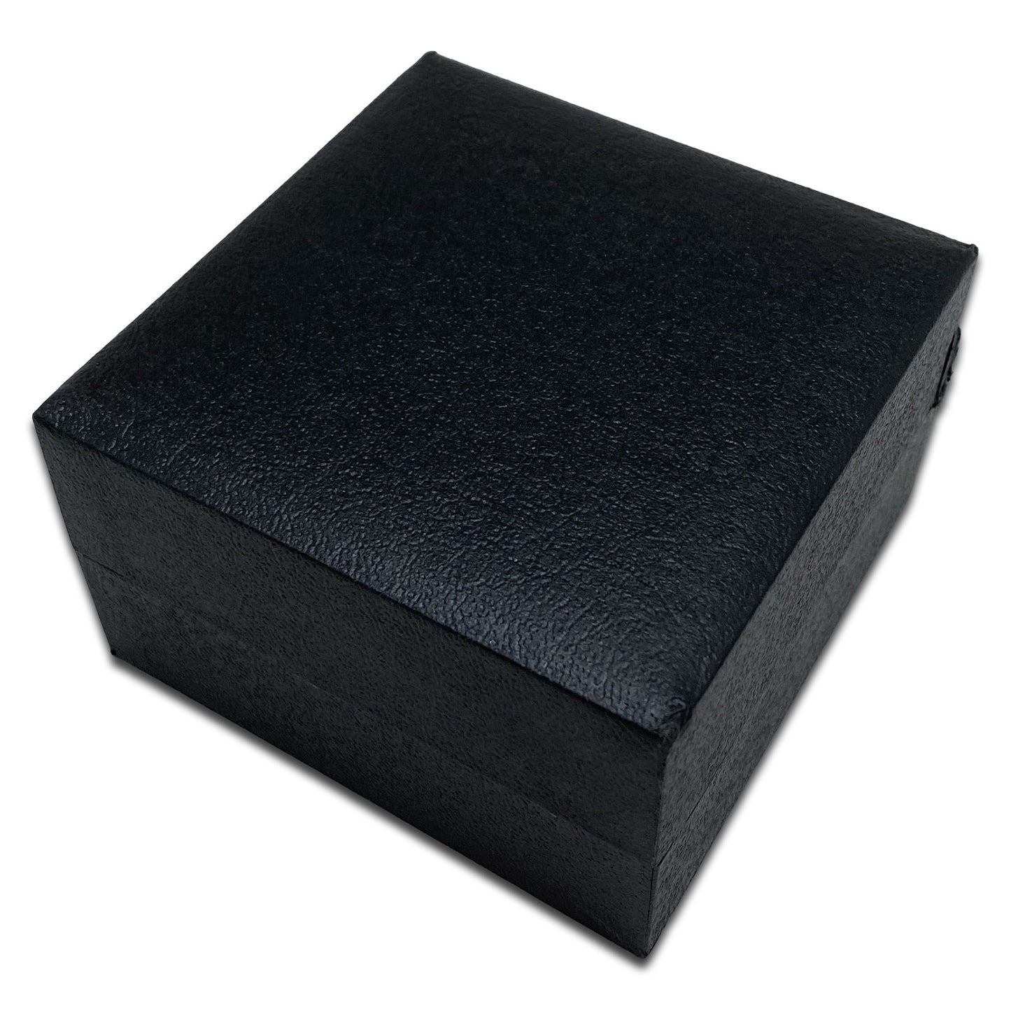 3 7/8" x 3 7/8" Black Leatherette Bracelet or Watch Jewelry Box