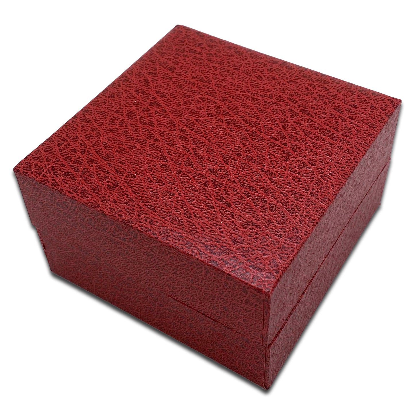 3 7/8" x 3 7/8" Red Leatherette Bracelet or Watch Jewelry Box