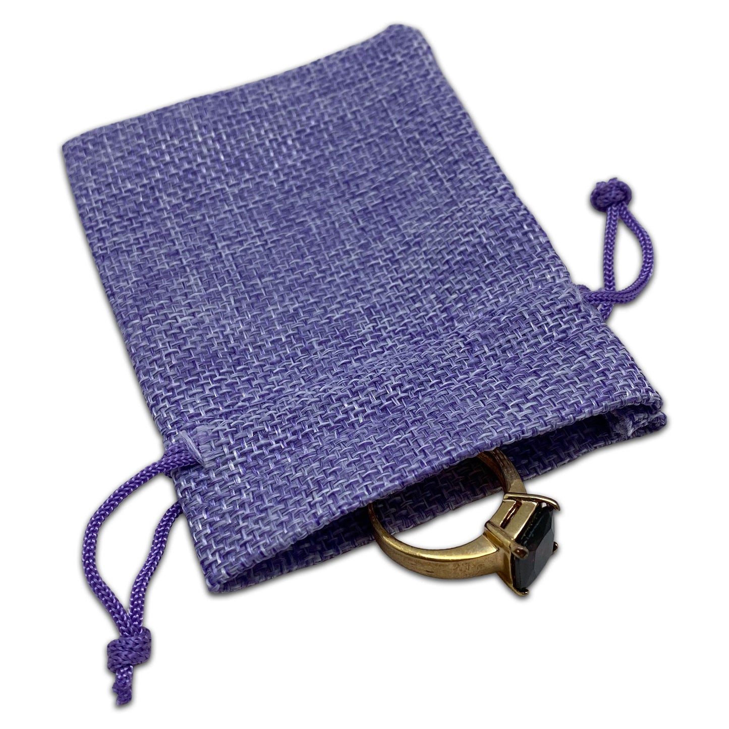3" x 4" Lavender Linen Burlap Drawstring Gift Bags