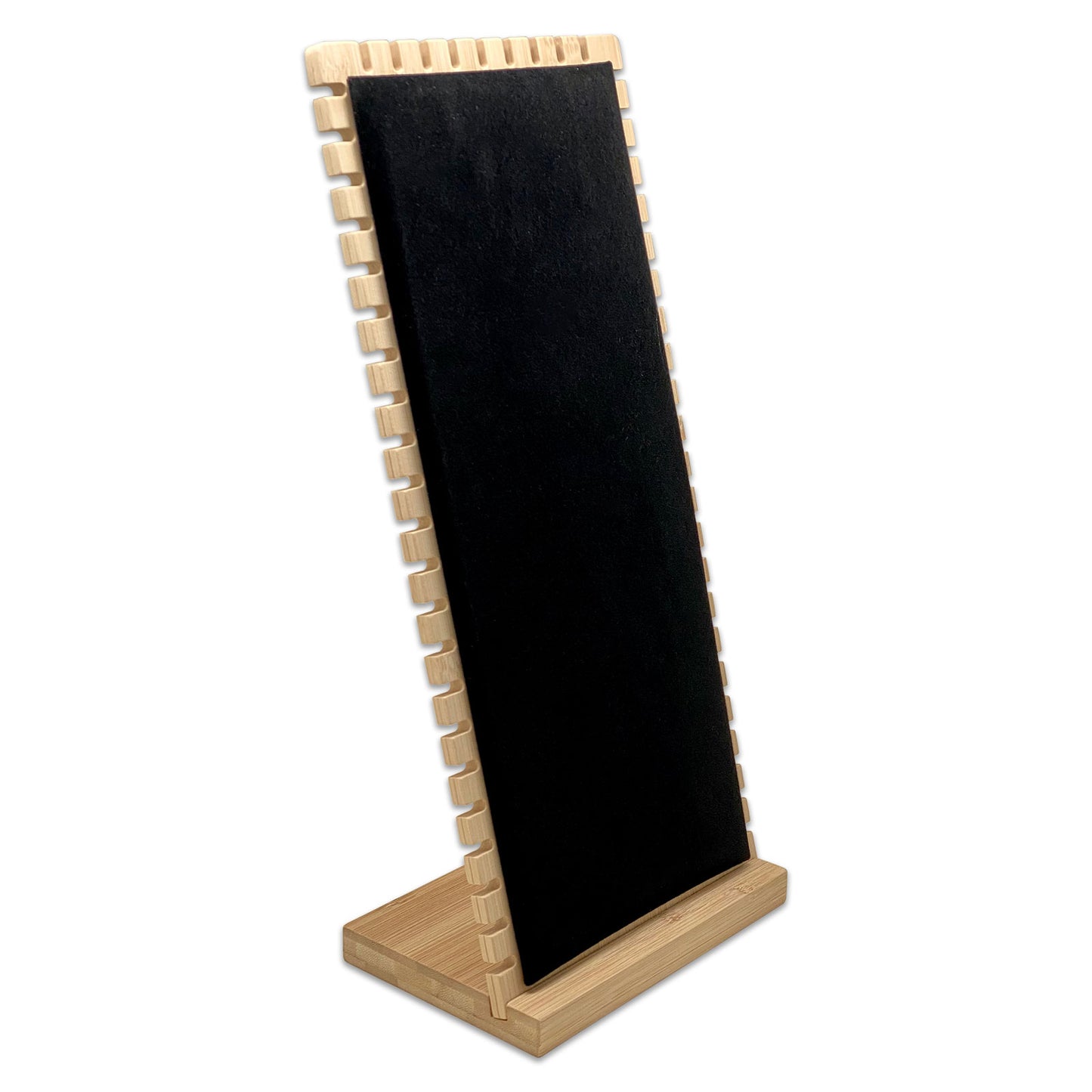 37 x 18cm Black Velvet Bamboo Necklace Jewelry Display