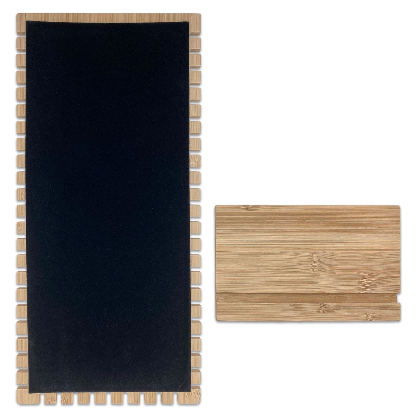 37 x 18cm Black Velvet Bamboo Necklace Jewelry Display