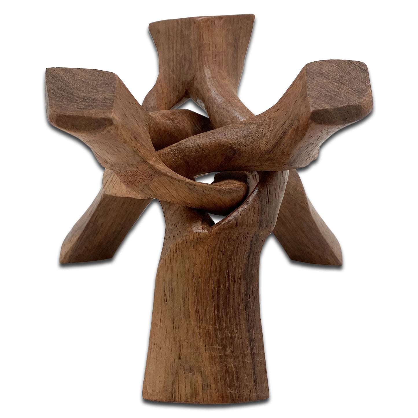 4" One Piece African Wood Universal Easel Display