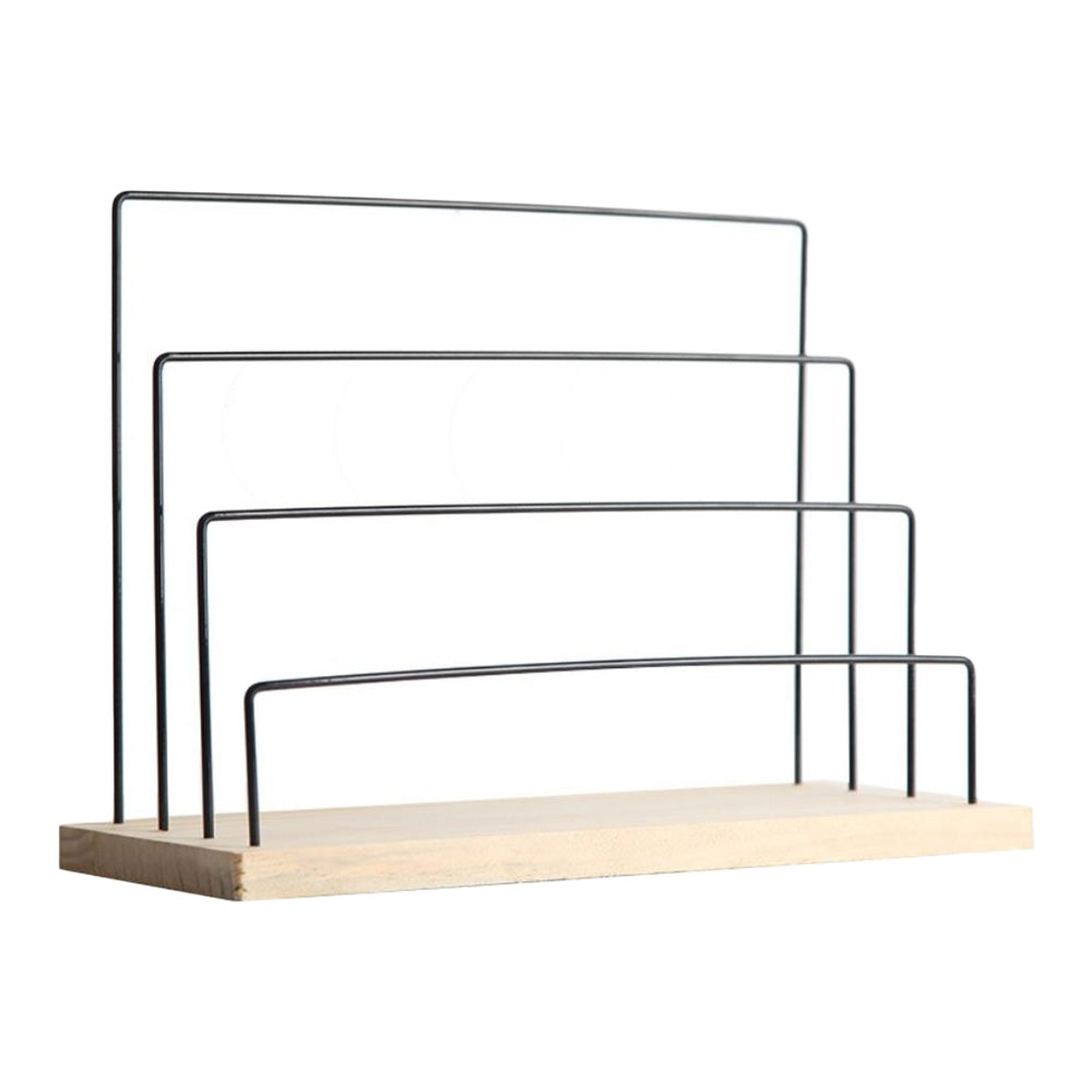 4 Tier Black Metal Earring Card Display Stand