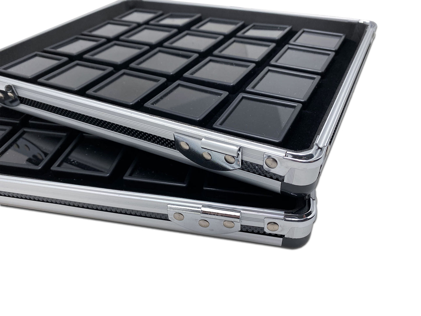 40 Black Gem Boxes with Aluminum Display Case