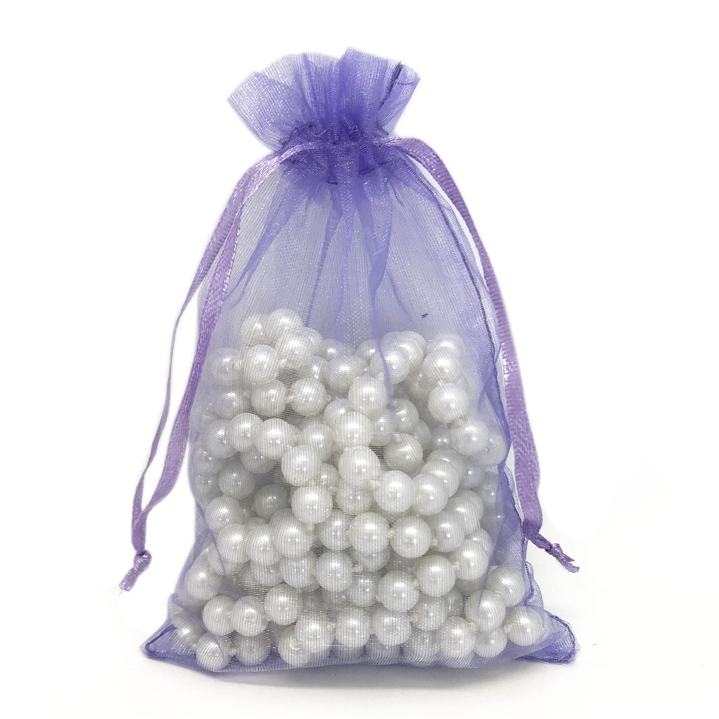 Light Purple Organza Drawstring Pouches