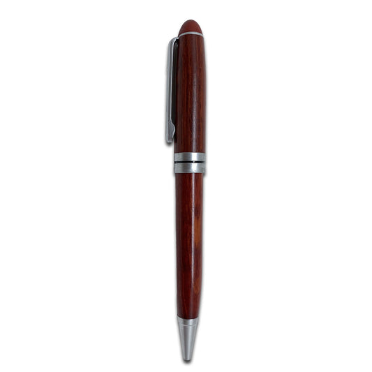 5 1/2" Rosewood Ballpoint Pen with Silver Clip