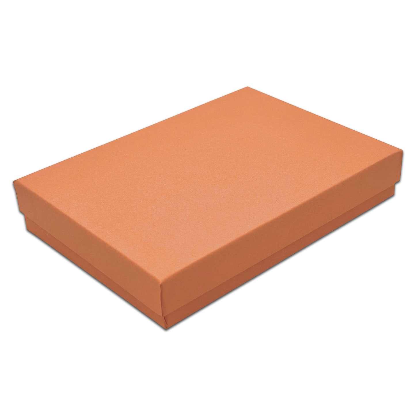 5 7/16" x 3 15/16" x 1" Coral Cotton Filled Paper Box