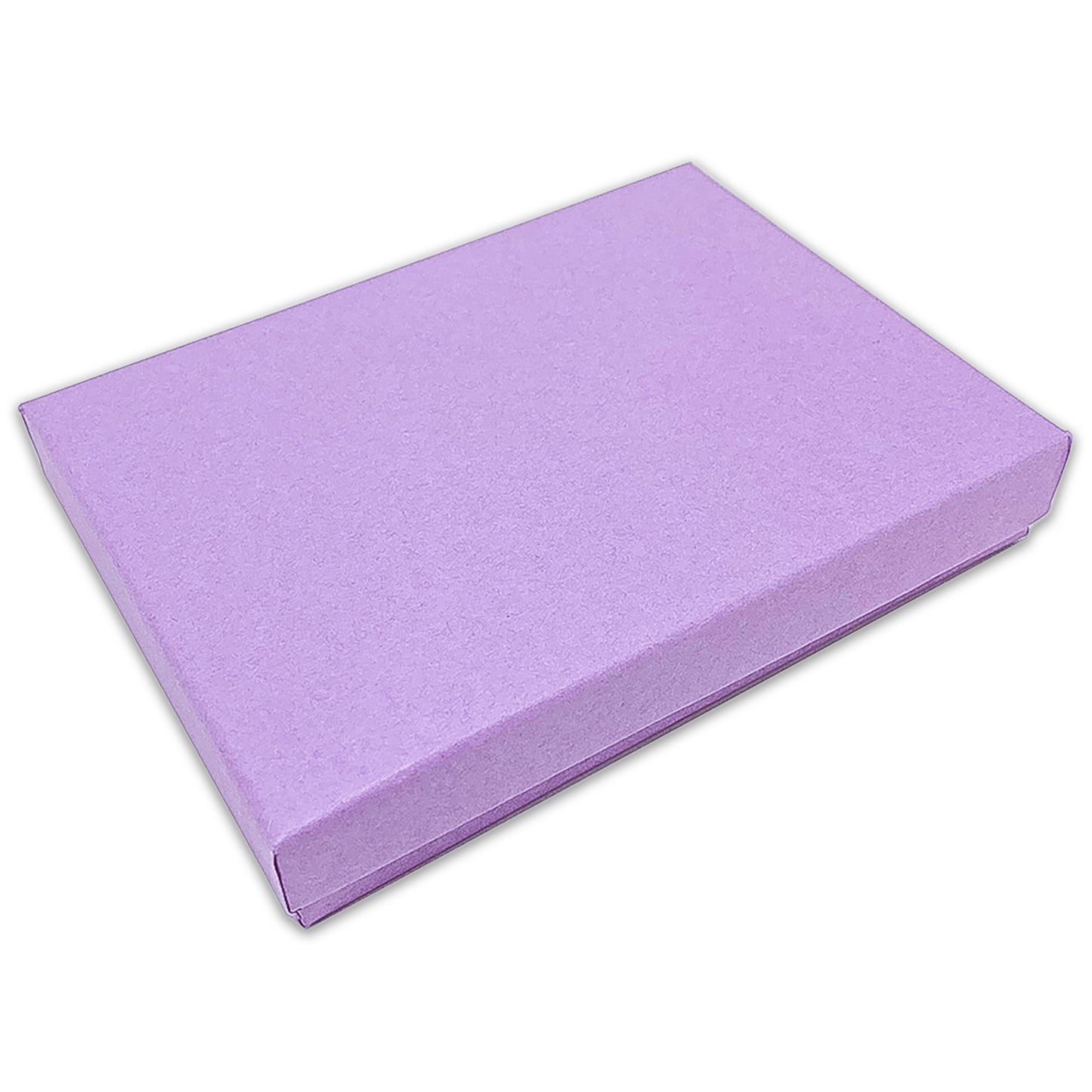 5 7/16" x 3 15/16" x 1" Matte Purple Cotton Filled Paper Box
