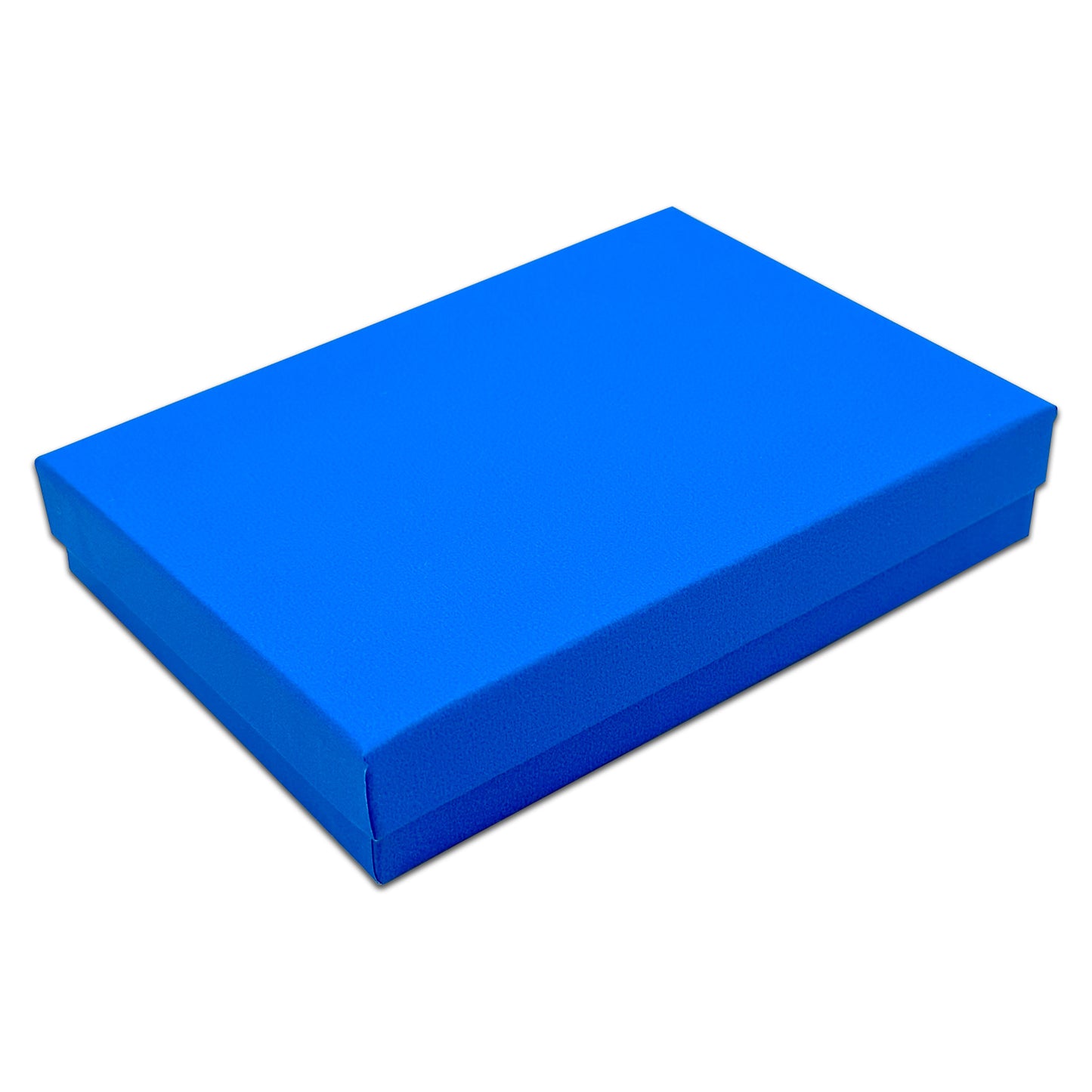 5 7/16" x 3 15/16" x 1" Neon Blue Cotton Filled Paper Box