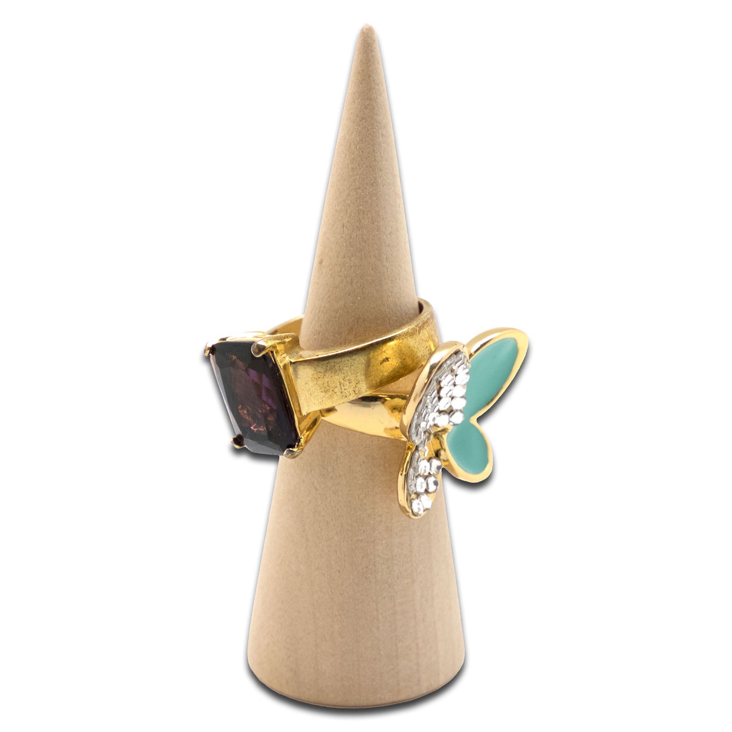 5 Piece Tiered Wood Cone Ring Stands