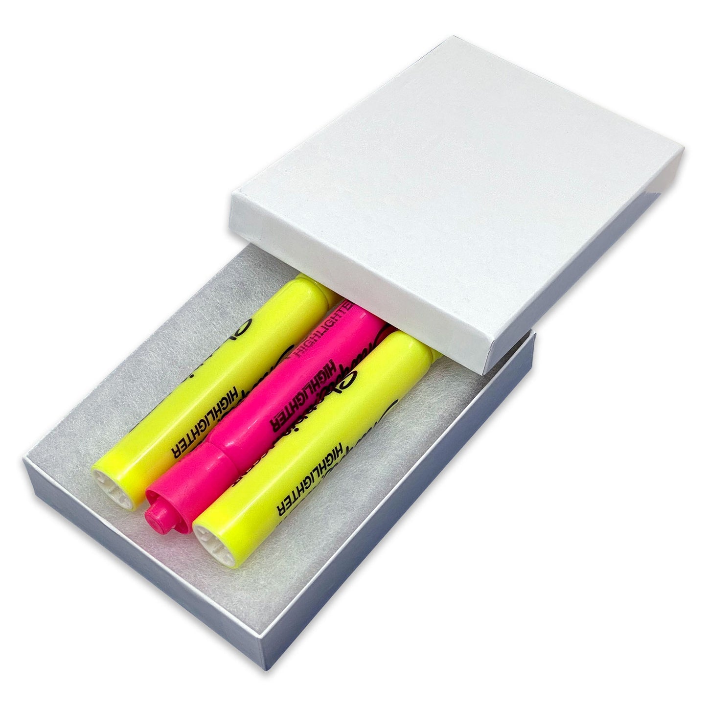 5" x 4" x 1" Polished White Cotton Filled Paper Box