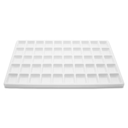 50 Compartment White Flocked Tray Insert
