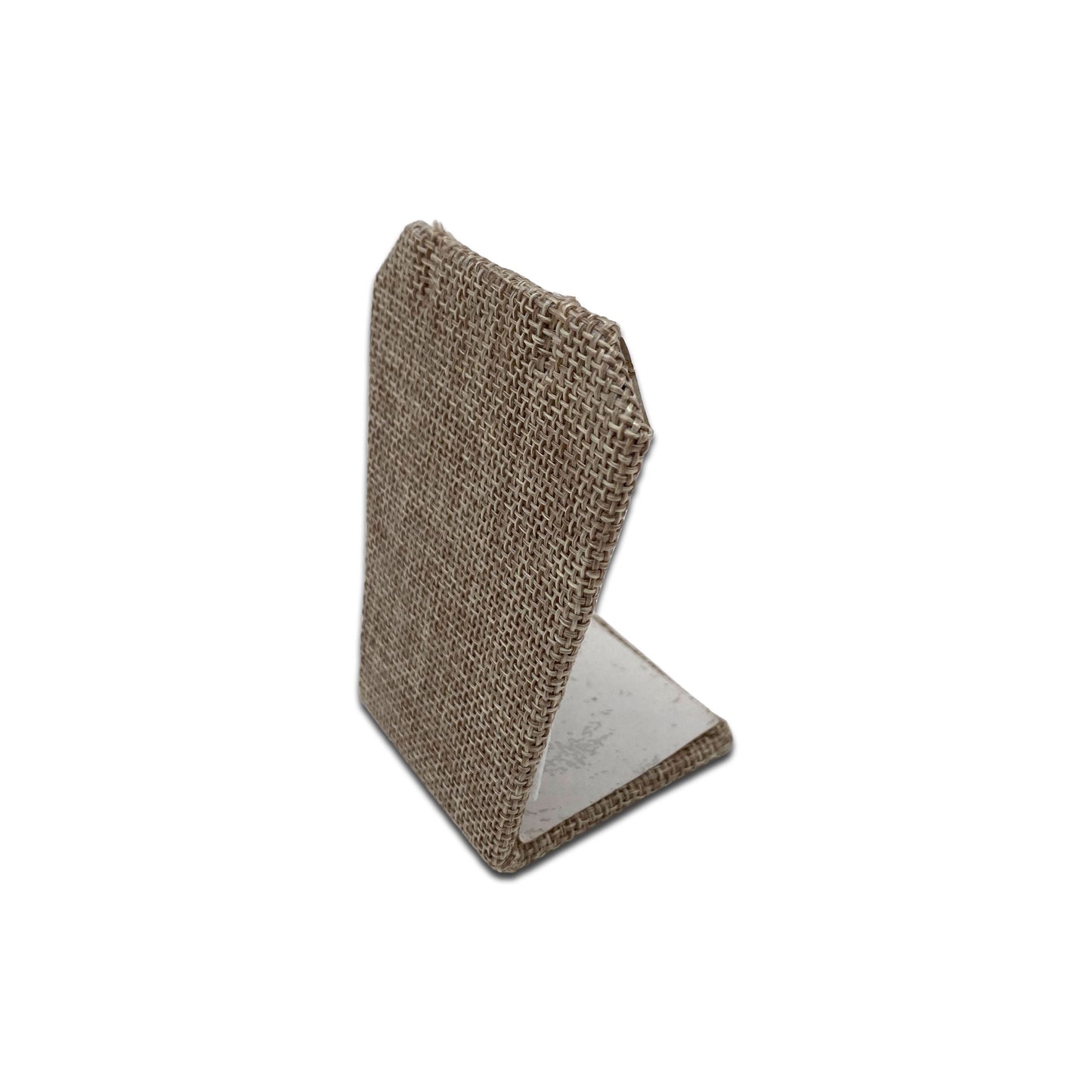 6 Pack of 2 1/2" x 3 1/4" Beige Burlap Earring/Pendant Displays