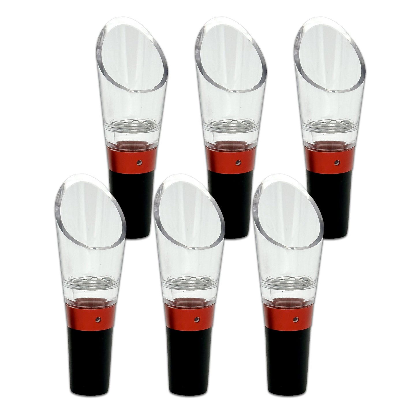 6-Pack of Wine Bottle Pourer Aerators
