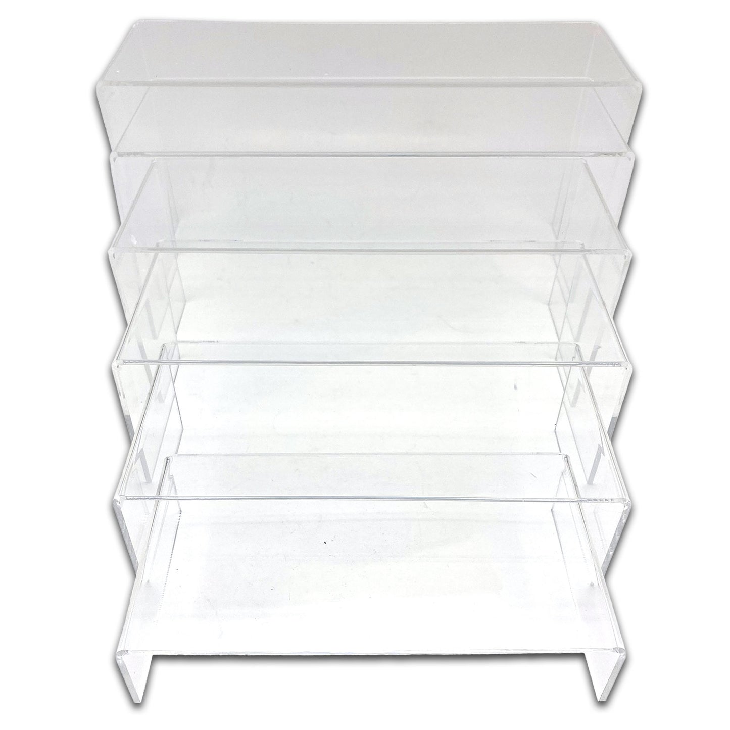 6 Piece Clear Acrylic Jewelry Display Riser Set
