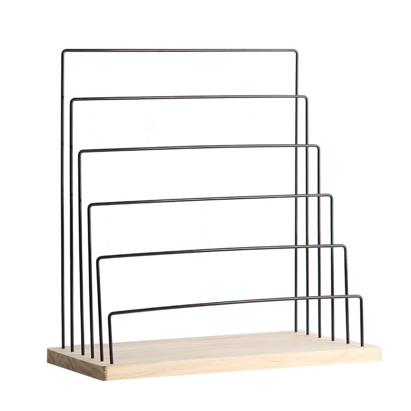 6 Tier Black Metal Earring Card Display Stand