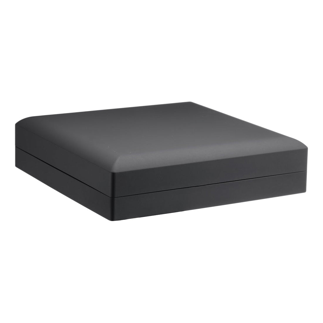 7 1/2" x 7 1/2" Matte Black Combination Jewelry Box with LED Light