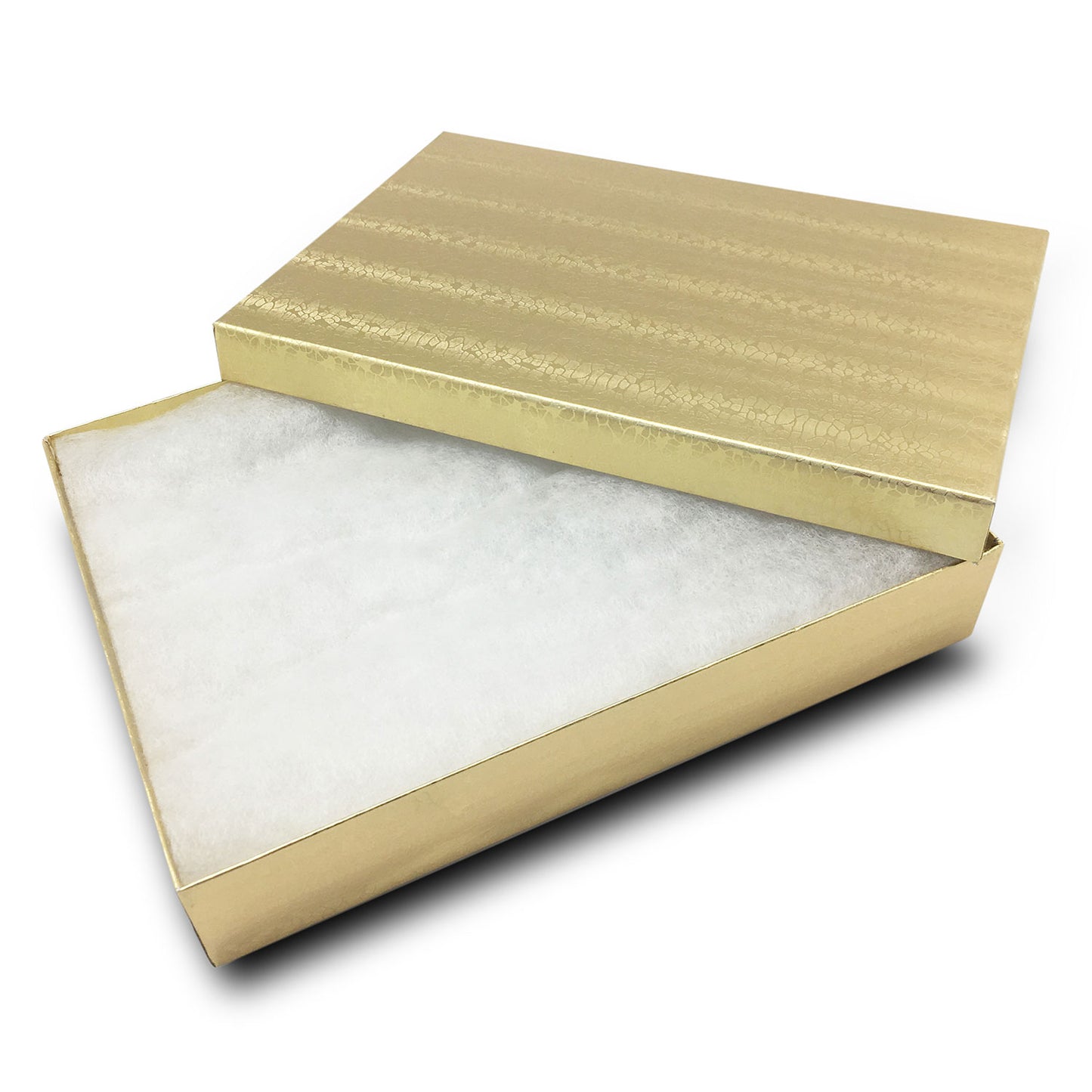 7 1/8" x 5 1/8" x 1 1/8" Gold Cotton Box