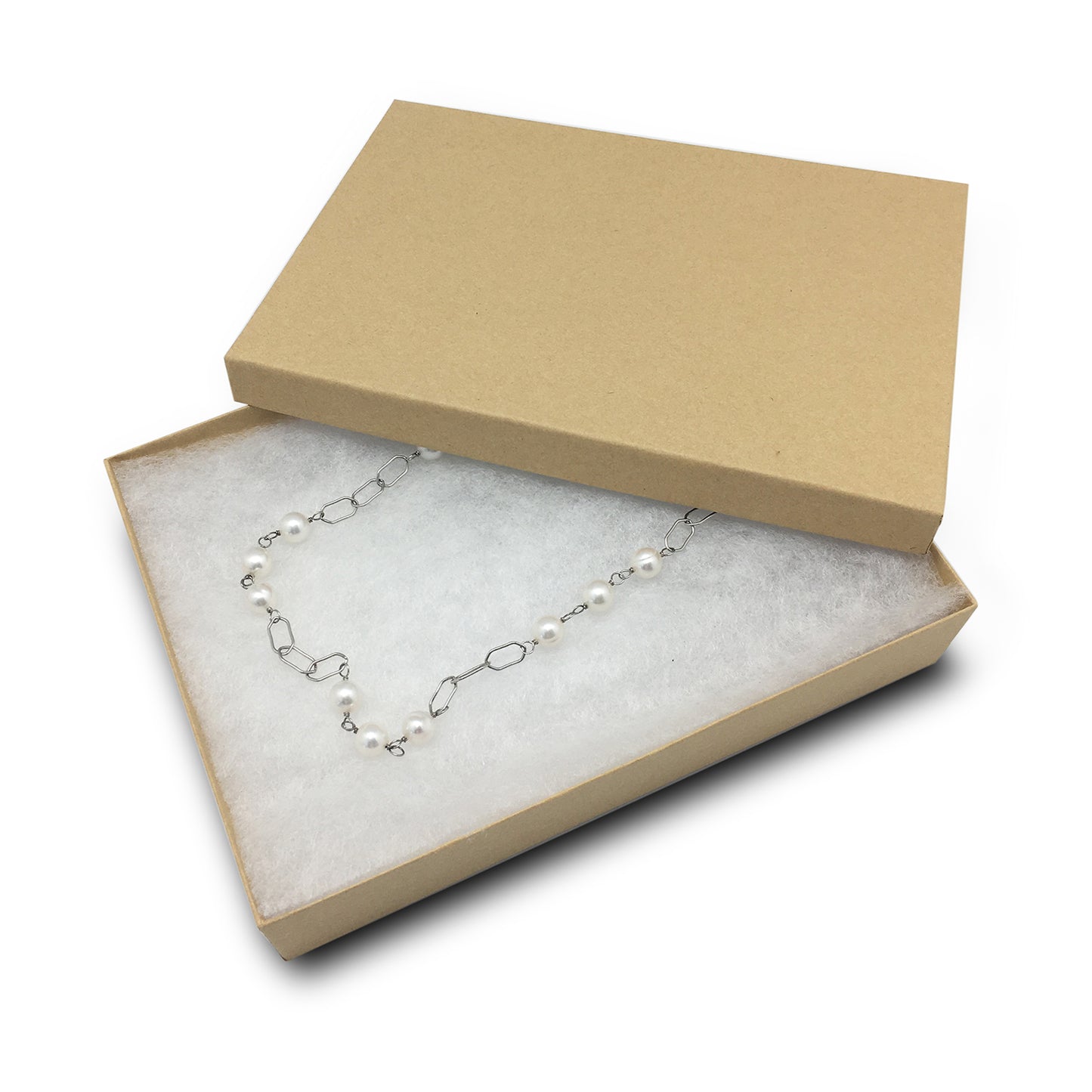 7 1/8" x 5 1/8" x 1 1/8"H Kraft Cotton Box
