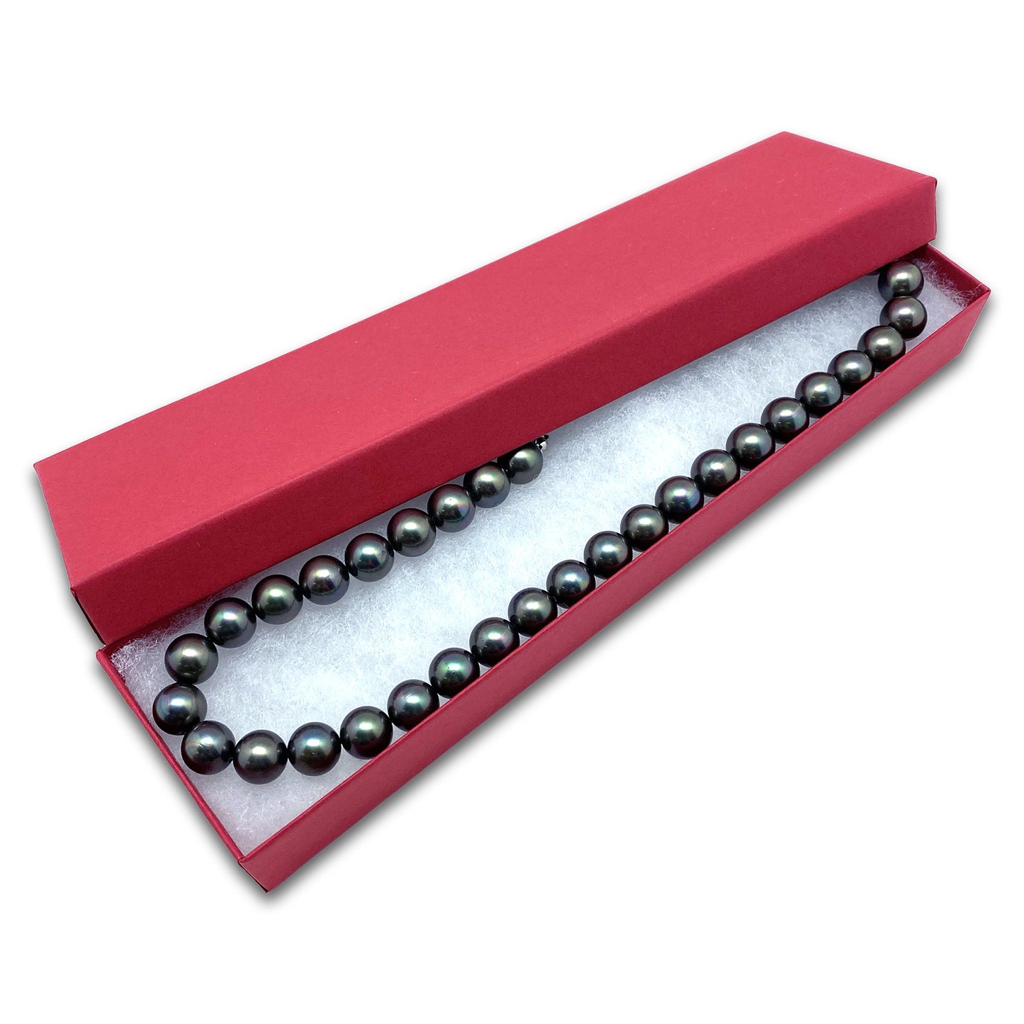 8" x 2" x 1" Matte Red Cotton Filled Box