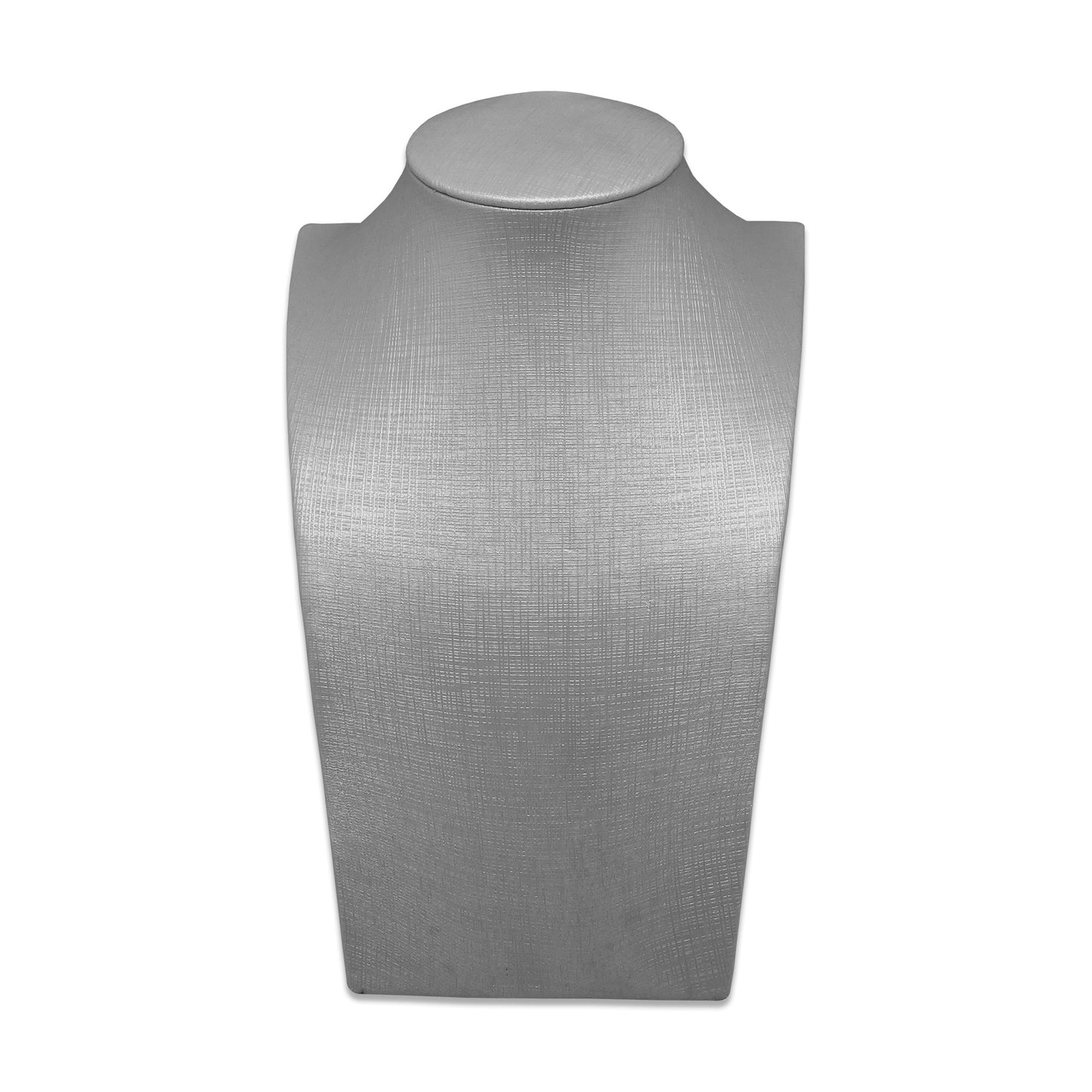 8 1/2" Silver Linen Necklace Bust Display