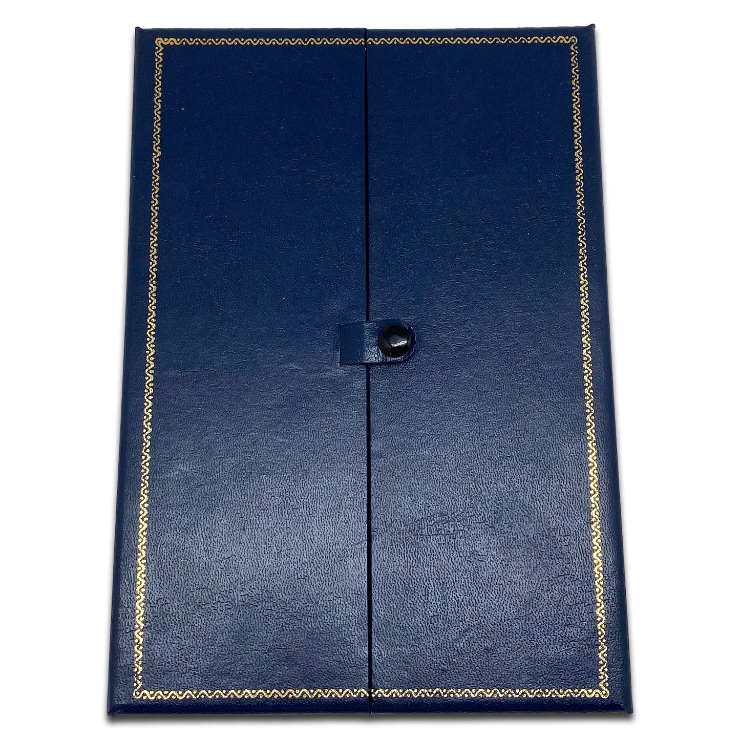 8 1/8" x 6 5/8" Two Door Blue Deluxe Leatherette Combination Jewelry Display Box