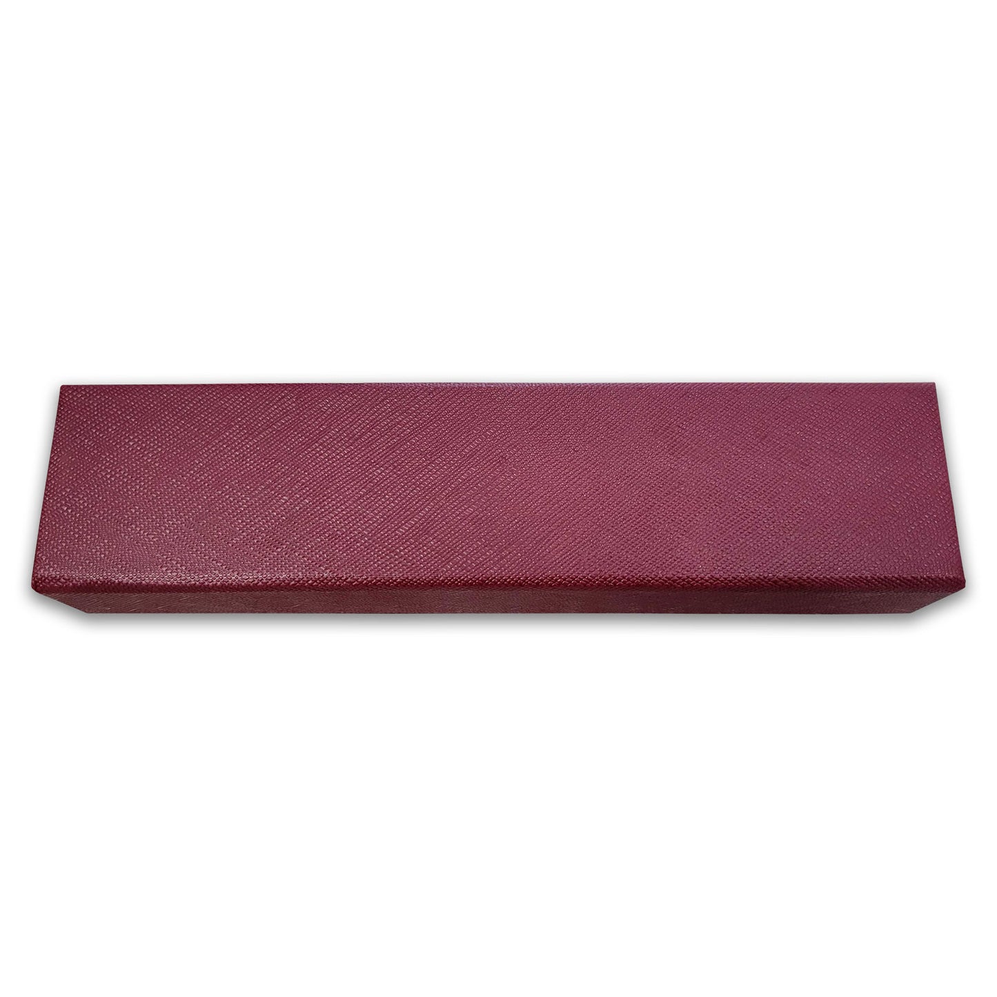 8 3/4" x 2" Maroon Textured Bracelet/Watch Jewelry Box with Magnetic Closure (22 Pack)