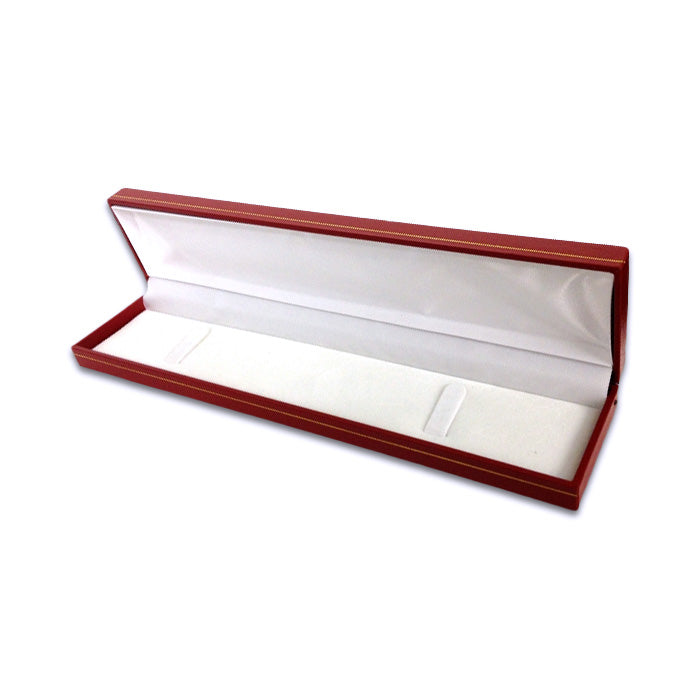 8 5/8 " x 2 1/8" Red Leatherette Bracelet/Watch Jewelry Box