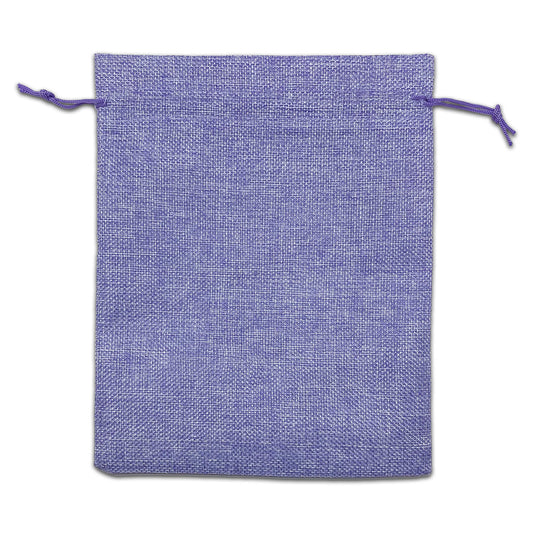 8" x 10" Lavender Linen Burlap Drawstring Gift Bags