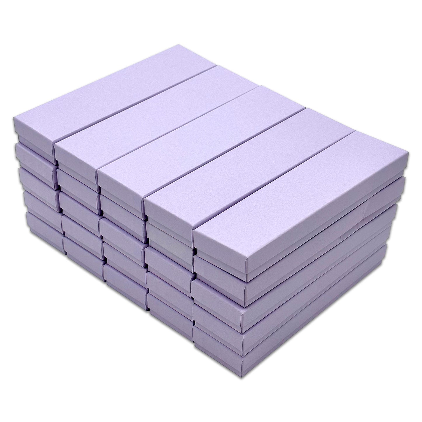 8" x 2" x 1" Light Lavender Cotton Filled Box