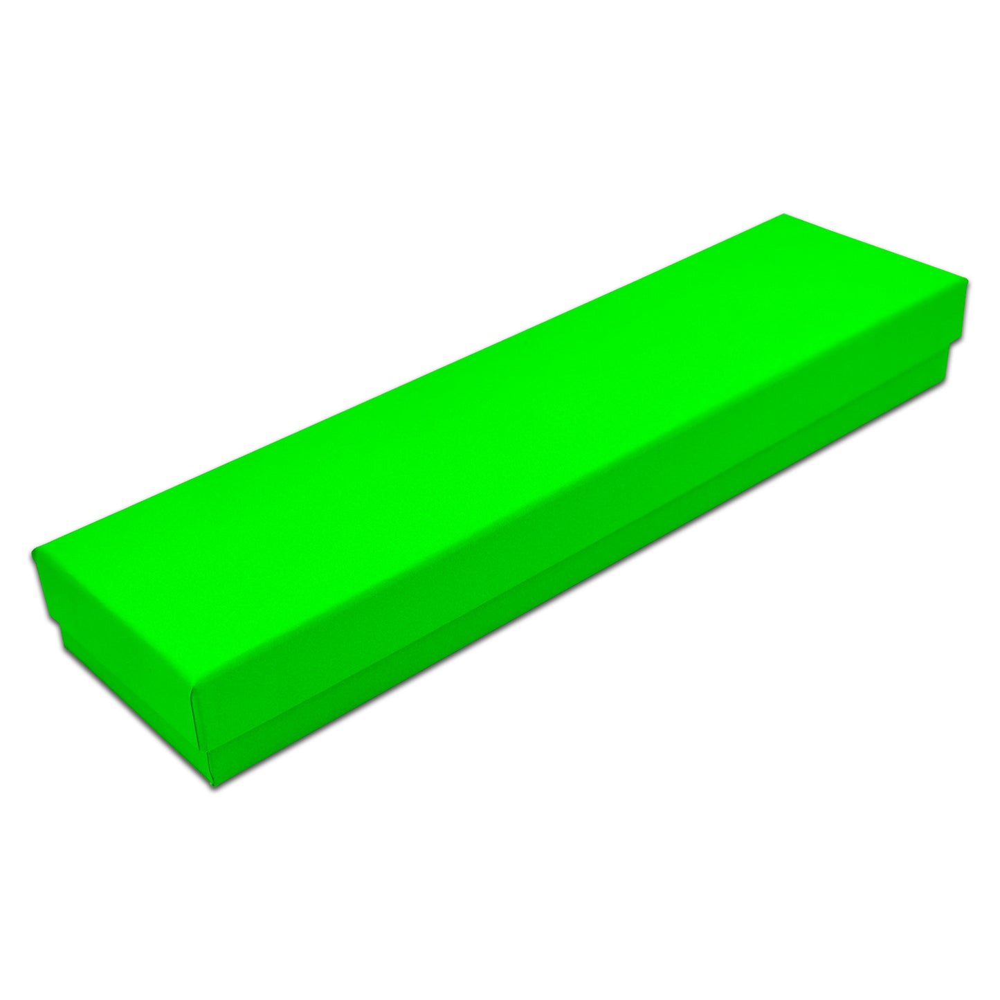 8" x 2" x 1" Neon Green Cotton Filled Box