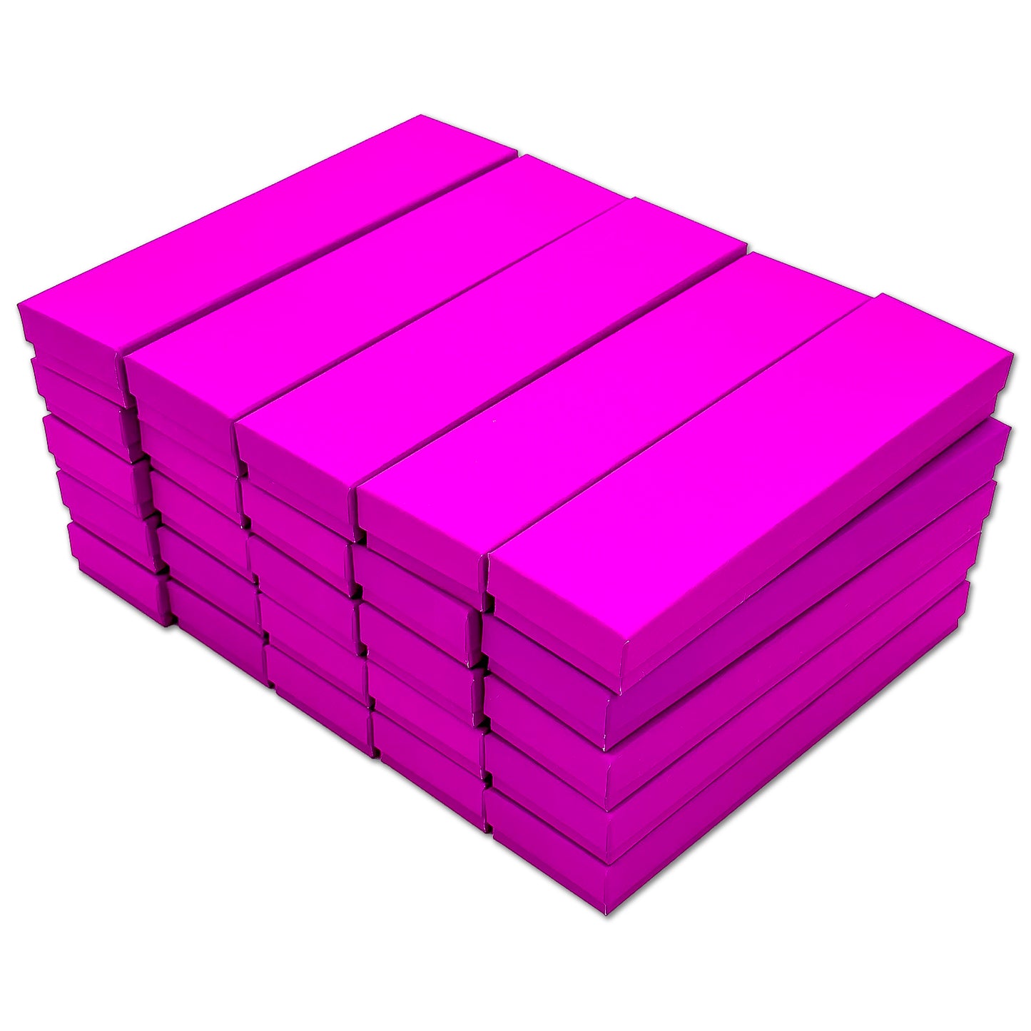 8" x 2" x 1" Neon Purple Cotton Filled Box