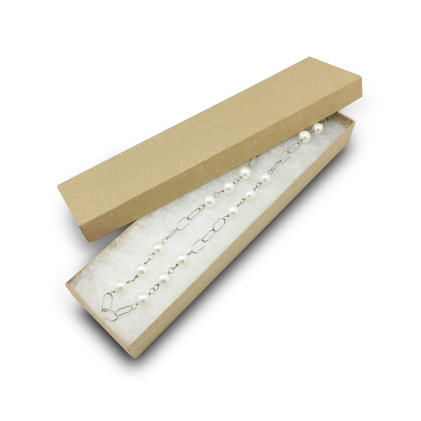 8" x 2" x 1" Kraft Cotton Filled Box