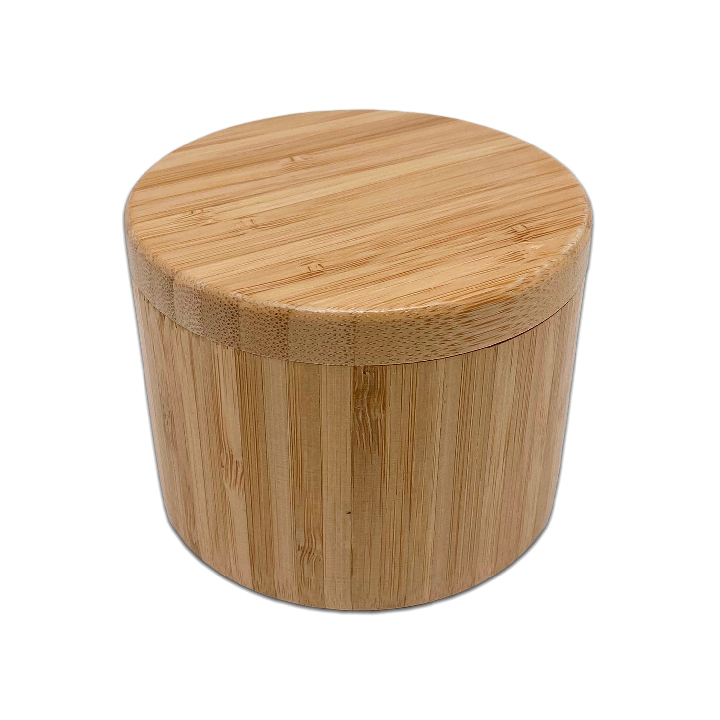 9cm Diameter Round Bamboo Box with Rotating Lid