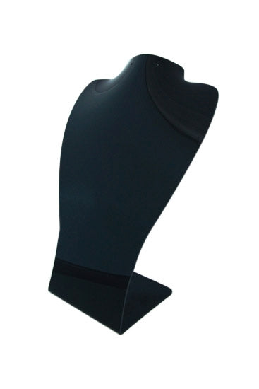 Black Acrylic Single Long Necklace and Earring Jewelry Display