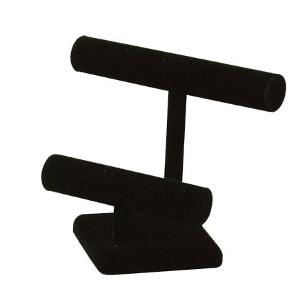 Black Velvet Double T-Bar Display