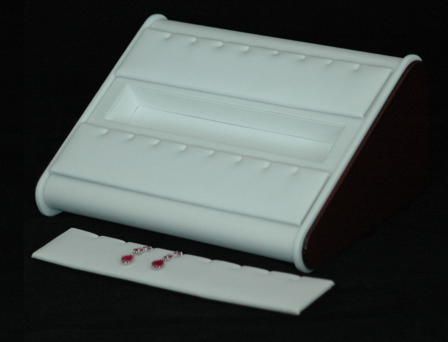 White Leatherette 12 Pair of Earring or Pendant Necklace Jewelry