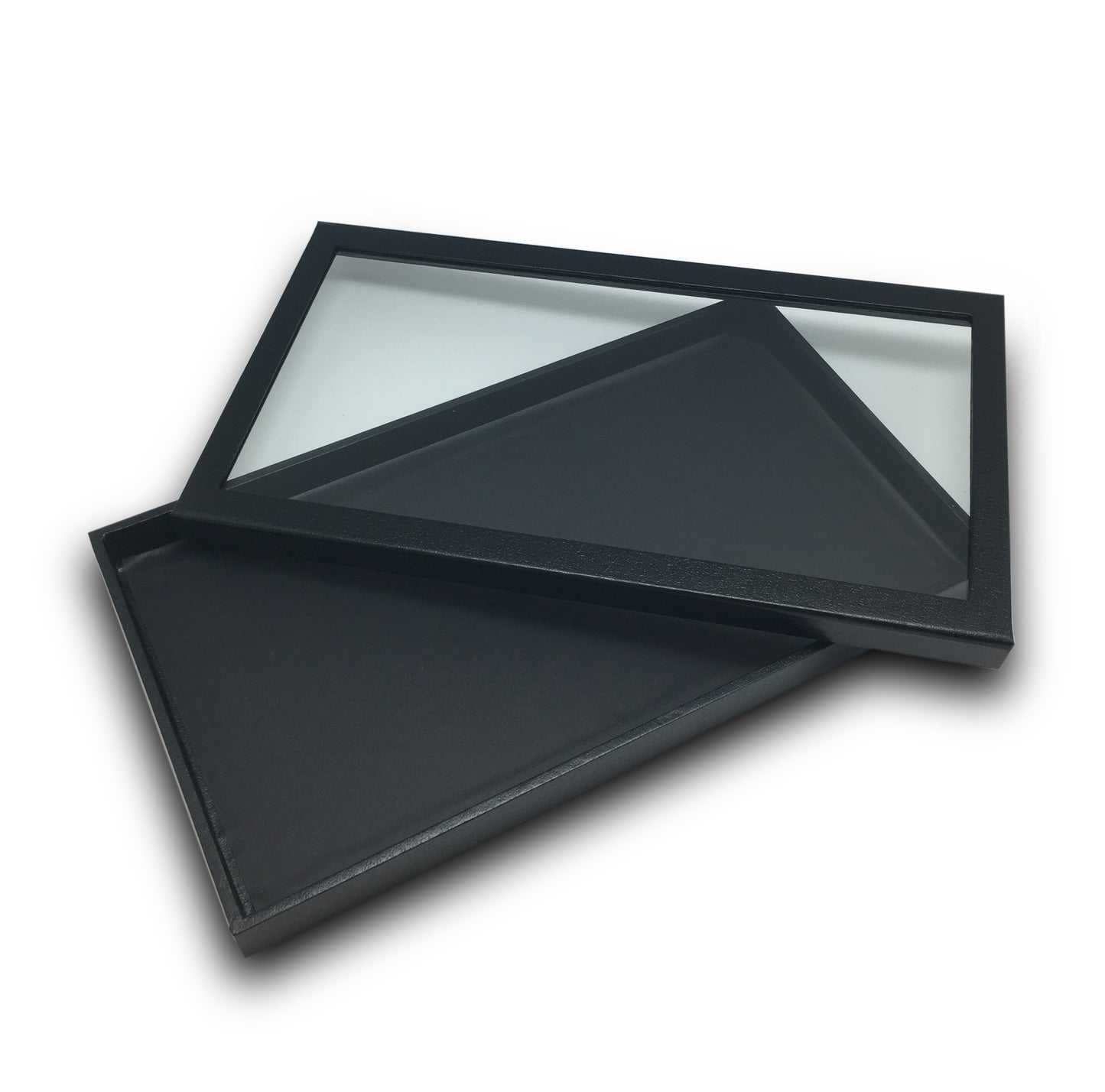 Clear Glass Top Magetic Wooden Tray