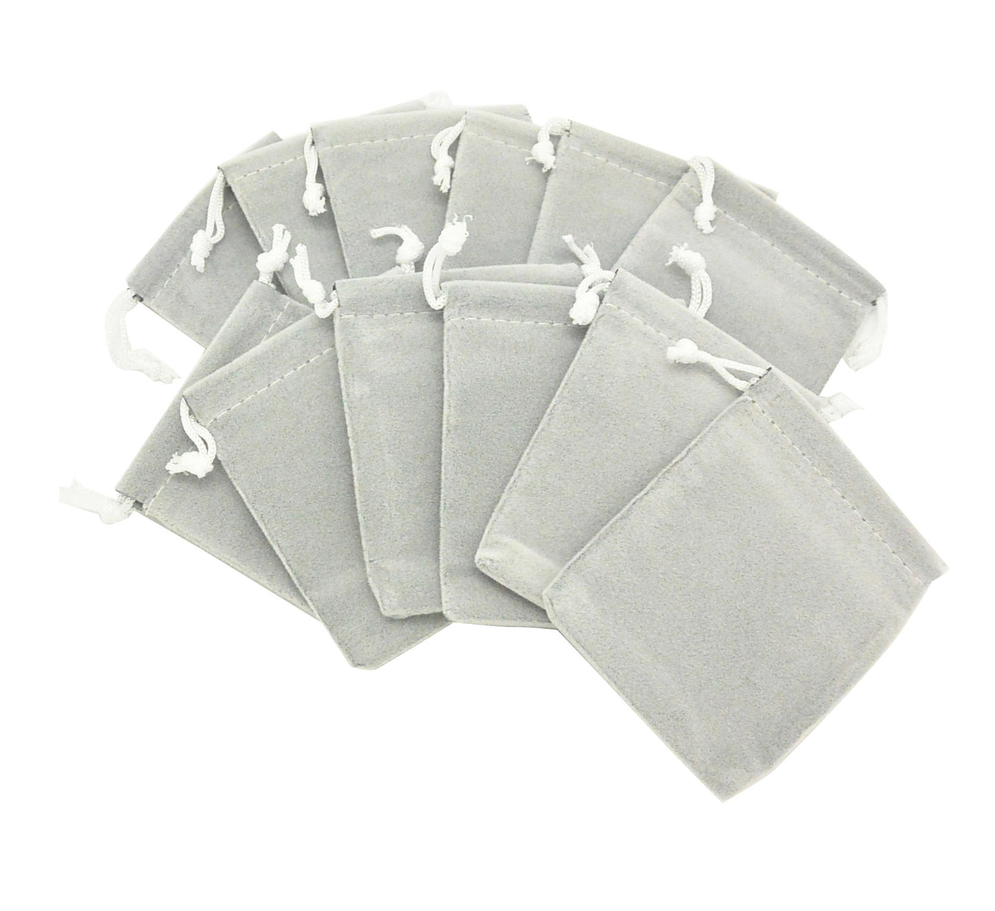 Small Gray High Quality Velvet Pouch Bags Party Favors