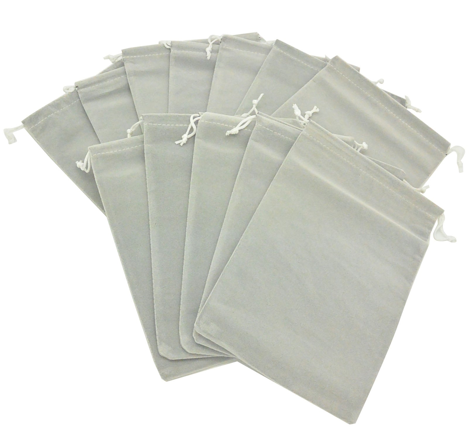X-Large Gray High Quality Velvet Pouch Bags Party Favors