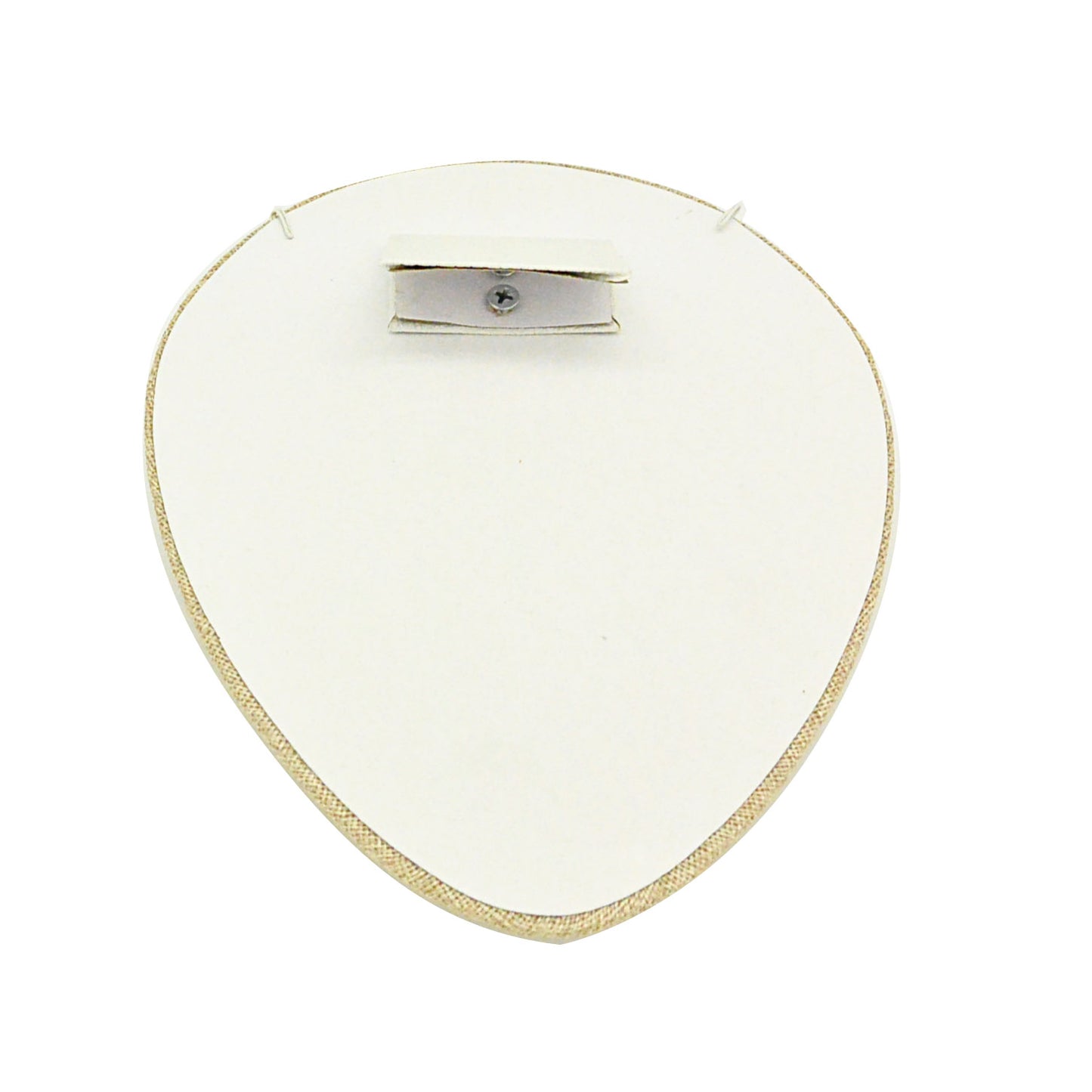 4"H Flat Round Lay Down Beige Burlap Necklace Jewelry Display