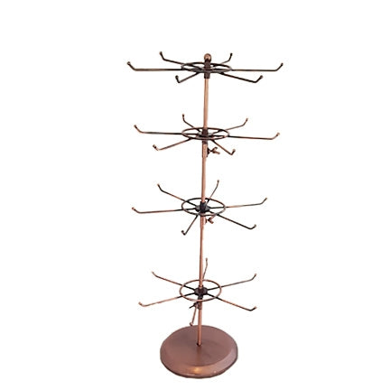 4-Adjustable Layer Copper Spinning Jewelry Stand