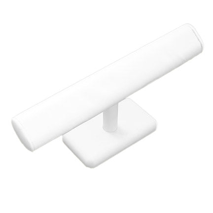 White Leatherette Oval Single Bar