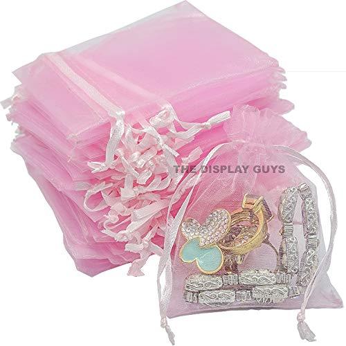 Pink Organza Drawstring Pouches