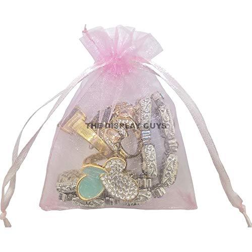 Pink Organza Drawstring Pouches