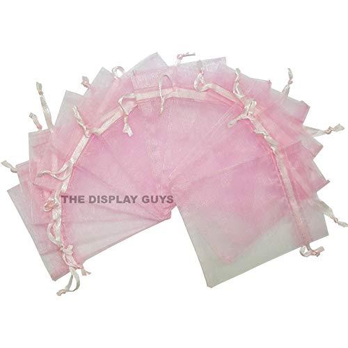 Pink Organza Drawstring Pouches